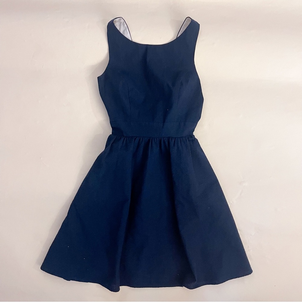 Lauren James Navy Bow Dress. Size XS. Worn Once